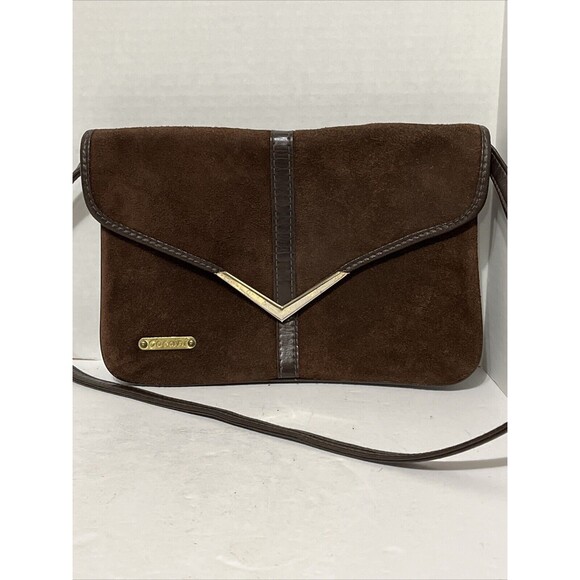 Vintage 50’s? 60’s Coccini Brown Suede Leather Purse Shoulder Bag Rare HTF - Picture 2 of 10